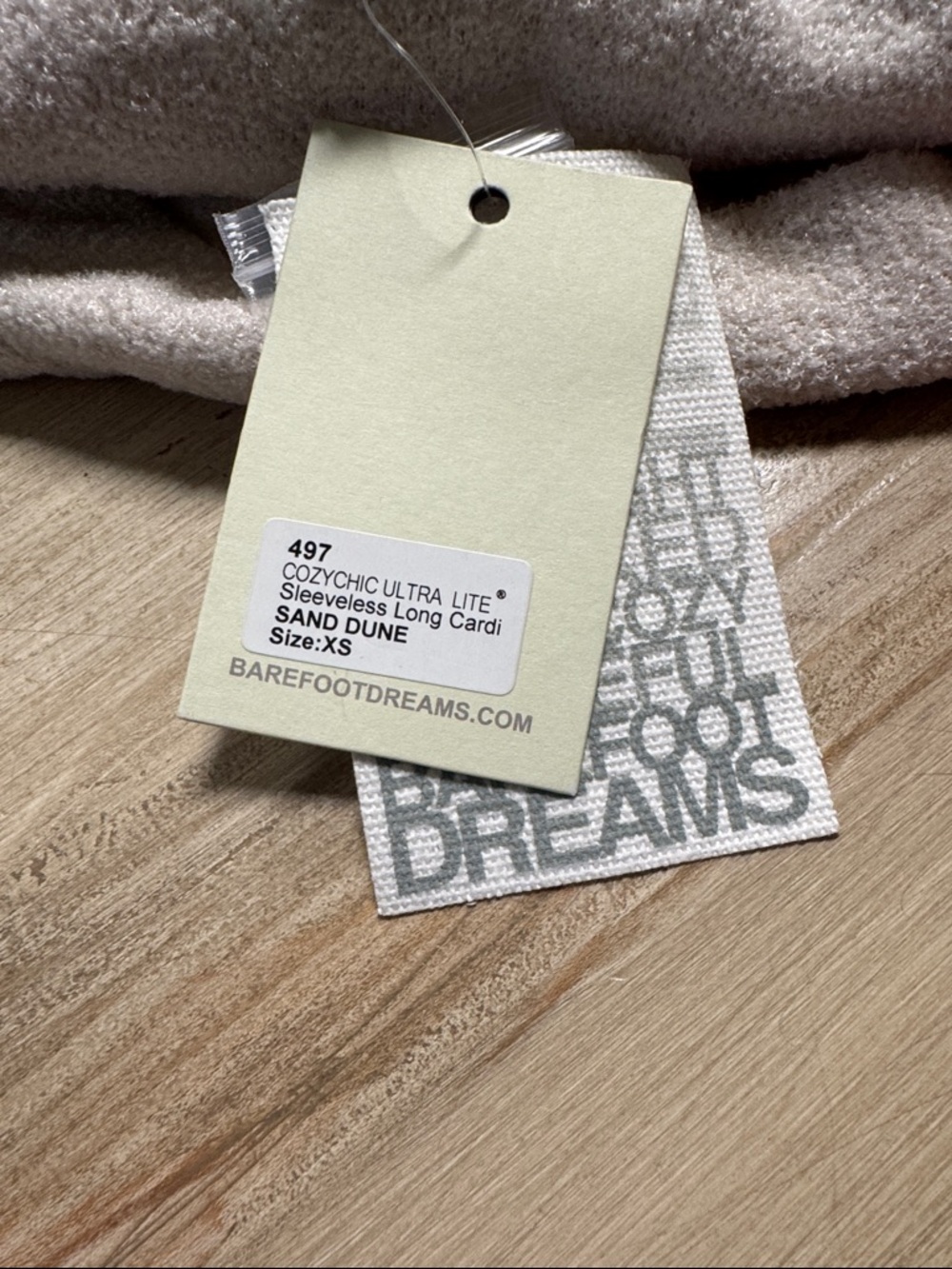 NWT Barefoot Dreams CozyChic Ultra Lite Sleeveless Long Cardigan White Size XS - Picture 4 of 4